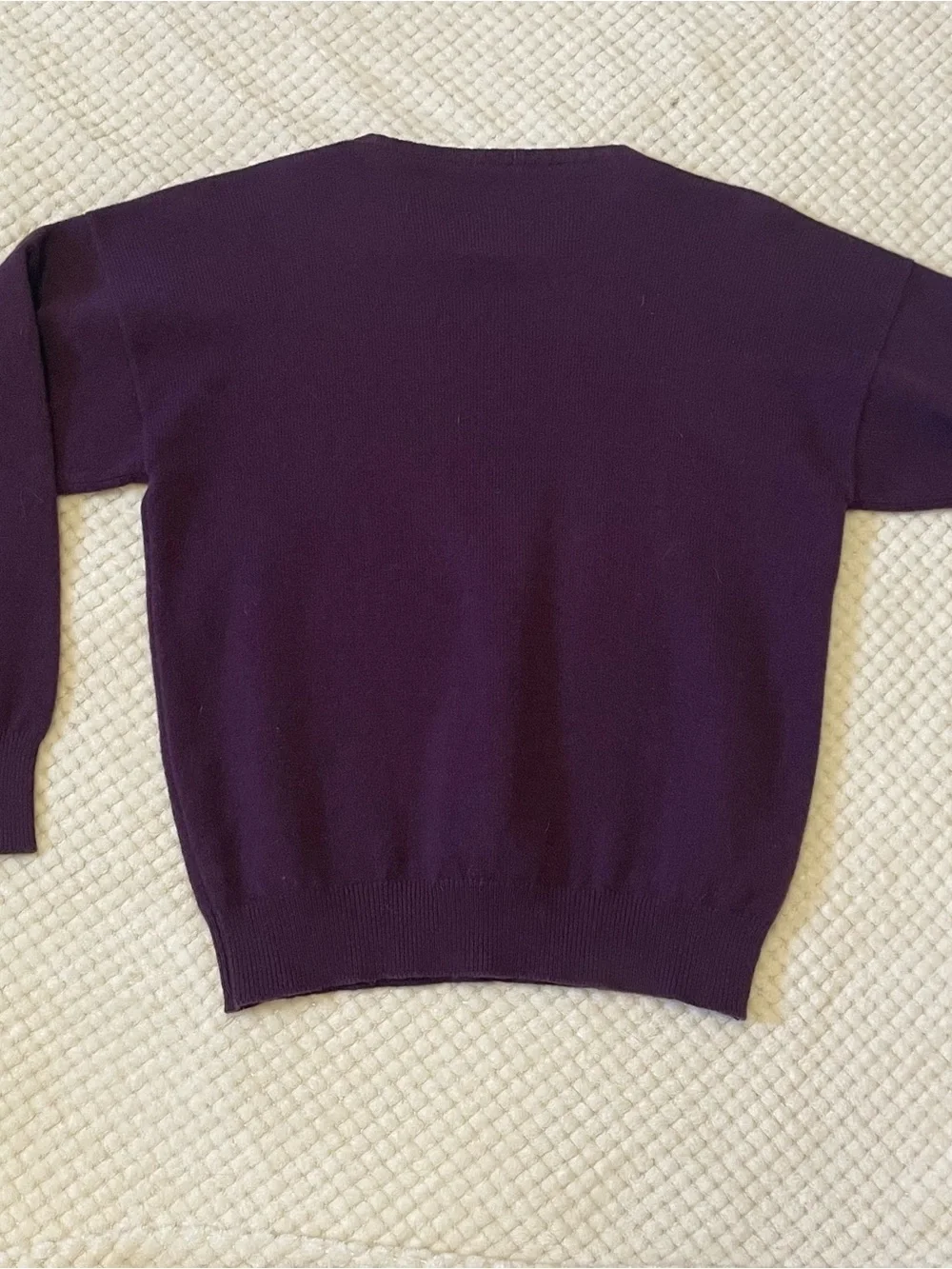 Alan Paine Vintage Men's Crewneck Sweater in Deep Purple medium Pebble Beach